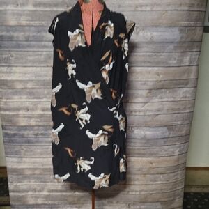 All Saints Monochrome Patterned Dress